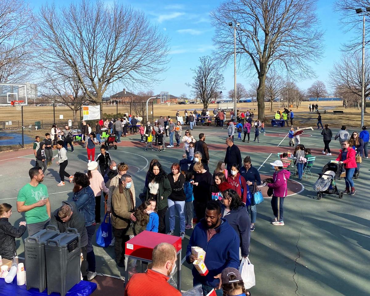 Participants in the recent Winter Warmer event at Moakley Park