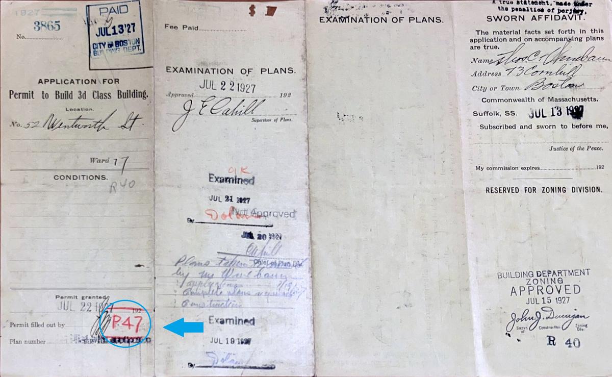 Example of building permit