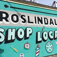 Roslindale Shop Local Wall Mural